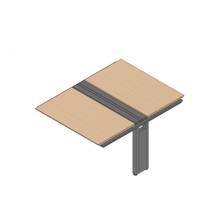 アフィーノ ワークベンチ JVB-1214TEN-TX 両面タイプ 連増セット アルミ塗装脚 W1200×D1400 ［天板：ホワイトオークM］