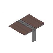 アフィーノ ワークベンチ JVB-1214TEN-TY 両面タイプ 連増セット アルミ塗装脚 W1200×D1400 ［天板：ブラックウォールナットD］