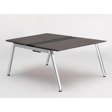 アフィーノ ワークベンチ JVB-1216GEPN-PR 両面タイプ 単独型 アルミミラー脚 W1200×D1600 ［天板：アッシュドオークD］