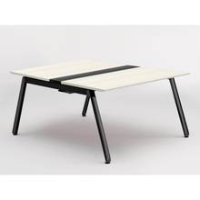 アフィーノ ワークベンチ JVB-1216GETN-TH 両面タイプ 単独型 アルミ塗装脚 W1200×D1600 ［天板：アッシュドパインL］