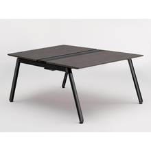 アフィーノ ワークベンチ JVB-1216GETN-TR 両面タイプ 単独型 アルミ塗装脚 W1200×D1600 ［天板：アッシュドオークD］