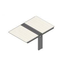 アフィーノ ワークベンチ JVB-1216TEN-PH 両面タイプ 連増セット アルミミラー脚 W1200×D1600 ［天板：アッシュドパインL］