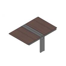 アフィーノ ワークベンチ JVB-1216TEN-PY 両面タイプ 連増セット アルミミラー脚 W1200×D1600 ［天板：ブラックウォールナットD］