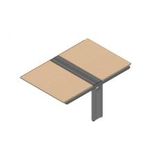 アフィーノ ワークベンチ JVB-1216TEN-TX 両面タイプ 連増セット アルミ塗装脚 W1200×D1600 ［天板：ホワイトオークM］