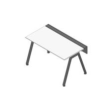 アフィーノ ワークベンチ JVB-1407GLTN-TL 片面タイプ 単独型 アルミ塗装脚 W1400×D700 ［天板：ホワイトW］