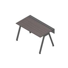 アフィーノ ワークベンチ JVB-1407GLTN-TR 片面タイプ 単独型 アルミ塗装脚 W1400×D700 ［天板：アッシュドオークD］