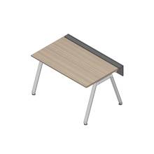 アフィーノ ワークベンチ JVB-1408GLPN-PM 片面タイプ 単独型 アルミミラー脚 W1400×D800 ［天板：アッシュドオークM］