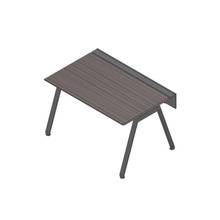 アフィーノ ワークベンチ JVB-1408GLTN-TR 片面タイプ 単独型 アルミ塗装脚 W1400×D800 ［天板：アッシュドオークD］