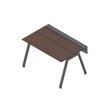 アフィーノ ワークベンチ JVB-1408GLTN-TY 片面タイプ 単独型 アルミ塗装脚 W1400×D800 ［天板：ブラックウォールナットD］