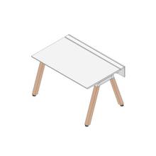 アフィーノ ワークベンチ JVB-1408GLWM1NS 片面タイプ 単独型 木製脚 W1400×D800 ［天板：マットホワイト］