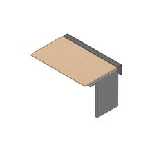 アフィーノ ワークベンチ JVB-1408TLN-PX 片面タイプ 連増セット アルミミラー脚 W1400×D800 ［天板：ホワイトオークM］