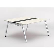 アフィーノ ワークベンチ JVB-1414GEPN-PH 両面タイプ 単独型 アルミミラー脚 W1400×D1400 ［天板：アッシュドパインL］