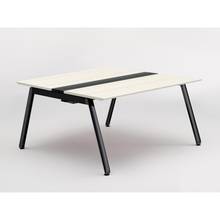 アフィーノ ワークベンチ JVB-1414GETN-TH 両面タイプ 単独型 アルミ塗装脚 W1400×D1400 ［天板：アッシュドパインL］