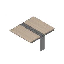 アフィーノ ワークベンチ JVB-1414TEN-PM 両面タイプ 連増セット アルミミラー脚 W1400×D1400 ［天板：アッシュドオークM］