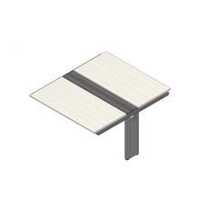 アフィーノ ワークベンチ JVB-1414TEN-TH 両面タイプ 連増セット アルミ塗装脚 W1400×D1400 ［天板：アッシュドパインL］