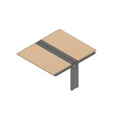 アフィーノ ワークベンチ JVB-1414TEN-TX 両面タイプ 連増セット アルミ塗装脚 W1400×D1400 ［天板：ホワイトオークM］