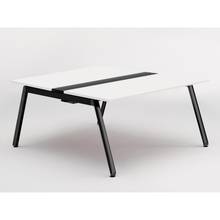 アフィーノ ワークベンチ JVB-1416GETN-TL 両面タイプ 単独型 アルミ塗装脚 W1400×D1600 ［天板：ホワイトW］