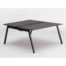 アフィーノ ワークベンチ JVB-1416GETN-TR 両面タイプ 単独型 アルミ塗装脚 W1400×D1600 ［天板：アッシュドオークD］