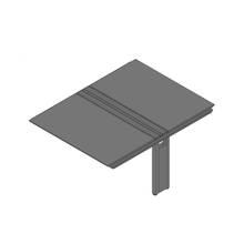 アフィーノ ワークベンチ JVB-1416TEM1-KM 両面タイプ 連増セット 木製脚 W1400×D1600 ［天板：マットブラック］