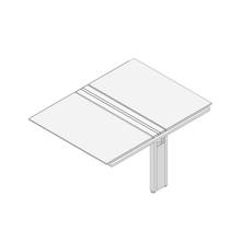 アフィーノ ワークベンチ JVB-1416TEM1-NS 両面タイプ 連増セット 木製脚 W1400×D1600 ［天板：マットホワイト］