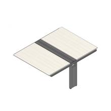 アフィーノ ワークベンチ JVB-1416TEN-TH 両面タイプ 連増セット アルミ塗装脚 W1400×D1600 ［天板：アッシュドパインL］