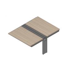 アフィーノ ワークベンチ JVB-1416TEN-TM 両面タイプ 連増セット アルミ塗装脚 W1400×D1600 ［天板：アッシュドオークM］