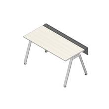 アフィーノ ワークベンチ JVB-1507GLPN-PH 片面タイプ 単独型 アルミミラー脚 W1400×D700 ［天板：アッシュドパインL］