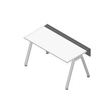 アフィーノ ワークベンチ JVB-1507GLPN-PL 片面タイプ 単独型 アルミミラー脚 W1500×D700 ［天板：ホワイトW］