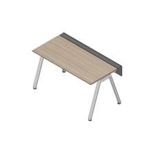 アフィーノ ワークベンチ JVB-1507GLPN-PM 片面タイプ 単独型 アルミミラー脚 W1500×D700 ［天板：アッシュドオークM］