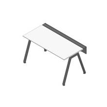 アフィーノ ワークベンチ JVB-1507GLTN-TL 片面タイプ 単独型 アルミ塗装脚 W1500×D700 ［天板：ホワイトW］