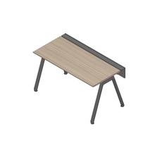 アフィーノ ワークベンチ JVB-1507GLTN-TM 片面タイプ 単独型 アルミ塗装脚 W1500×D700 ［天板：アッシュドオークM］