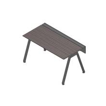 アフィーノ ワークベンチ JVB-1507GLTN-TR 片面タイプ 単独型 アルミ塗装脚 W1500×D700 ［天板：アッシュドオークD］