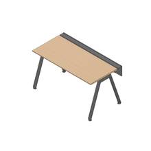 アフィーノ ワークベンチ JVB-1507GLTN-TX 片面タイプ 単独型 アルミ塗装脚 W1500×D700 ［天板：ホワイトオークM］