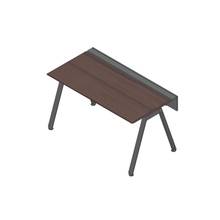 アフィーノ ワークベンチ JVB-1507GLTN-TY 片面タイプ 単独型 アルミ塗装脚 W1500×D700 ［天板：ブラックウォールナットD］