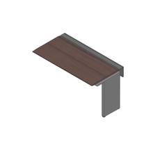 アフィーノ ワークベンチ JVB-1507TLN-PY 片面タイプ 連増セット アルミミラー脚 W1500×D700 ［天板：ブラックウォールナットD］