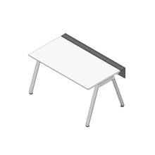 アフィーノ ワークベンチ JVB-1508GLPN-PL 片面タイプ 単独型 アルミミラー脚 W1500×D800 ［天板：ホワイトW］