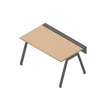 アフィーノ ワークベンチ JVB-1508GLTN-TX 片面タイプ 単独型 アルミ塗装脚 W1500×D800 ［天板：ホワイトオークM］