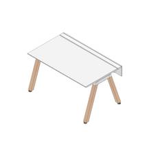 アフィーノ ワークベンチ JVB-1508GLWM1NS 片面タイプ 単独型 木製脚 W1500×D800 ［天板：マットホワイト］