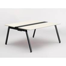 アフィーノ ワークベンチ JVB-1514GETN-TH 両面タイプ 単独型 アルミ塗装脚 W1400×D1400 ［天板：アッシュドパインL］