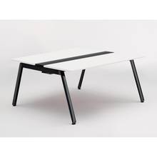 アフィーノ ワークベンチ JVB-1514GETN-TL 両面タイプ 単独型 アルミ塗装脚 W1500×D1400 ［天板：ホワイトW］