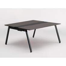 アフィーノ ワークベンチ JVB-1514GETN-TR 両面タイプ 単独型 アルミ塗装脚 W1500×D1400 ［天板：アッシュドオークD］