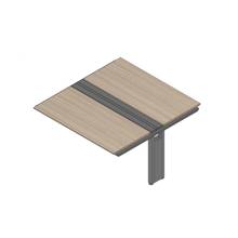 アフィーノ ワークベンチ JVB-1514TEN-PM 両面タイプ 連増セット アルミミラー脚 W1500×D1400 ［天板：アッシュドオークM］