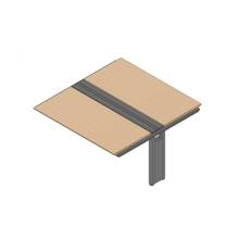 アフィーノ ワークベンチ JVB-1514TEN-TX 両面タイプ 連増セット アルミ塗装脚 W1500×D1400 ［天板：ホワイトオークM］