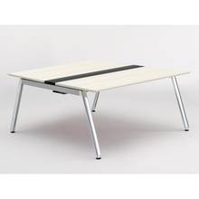 アフィーノ ワークベンチ JVB-1516GEPN-PH 両面タイプ 単独型 アルミミラー脚 W1400×D1600 ［天板：アッシュドパインL］