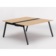 アフィーノ ワークベンチ JVB-1516GETN-TX 両面タイプ 単独型 アルミ塗装脚 W1500×D1600 ［天板：ホワイトオークM］