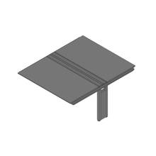 アフィーノ ワークベンチ JVB-1516TEM1-KM 両面タイプ 連増セット 木製脚 W1500×D1600 ［天板：マットブラック］