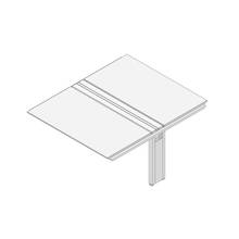 アフィーノ ワークベンチ JVB-1516TEM1-NS 両面タイプ 連増セット 木製脚 W1500×D1600 ［天板：マットホワイト］