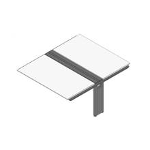 アフィーノ ワークベンチ JVB-1516TEN-PL 両面タイプ 連増セット アルミミラー脚 W1500×D1600 ［天板：ホワイトW］