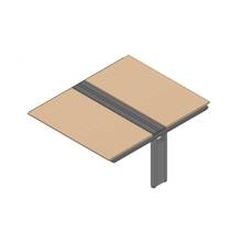 アフィーノ ワークベンチ JVB-1516TEN-PX 両面タイプ 連増セット アルミミラー脚 W1500×D1600 ［天板：ホワイトオークM］