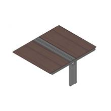 アフィーノ ワークベンチ JVB-1516TEN-PY 両面タイプ 連増セット アルミミラー脚 W1500×D1600 ［天板：ブラックウォールナットD］